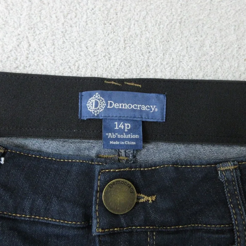 Democracy Absolution Jeans Womens 14P Bootcut Dark Wash Stretch Denim 34x29